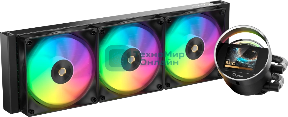 Система охлаждения Ocypus Sigma L36 BK ARGB, 360мм, LCD Pump 2.4