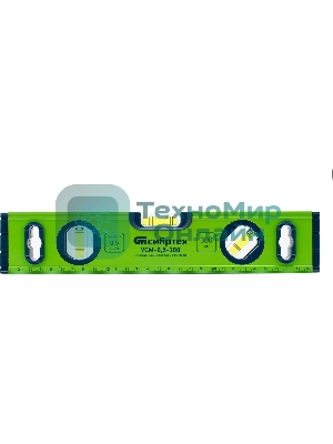 Уровень алюминиевый Сибртех УСМ-0,5-300, фрезерованный, 3 глазка, магнитный, 300 мм