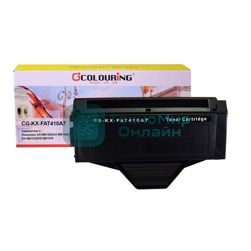 Картридж Colouring CG-KX-FAT410A7 черный (2500 копий) для принтеров Panasonic KX-MB1500/KX-MB1520/KX-MB1530/KX-MB1536