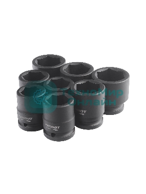 Набор ударных торцовых головок PATRIOT ISP 34, кейс, Cr-Mo, 8 пред.