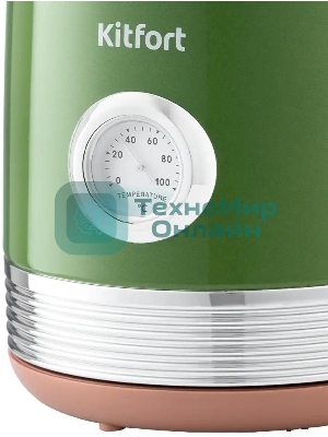 Чайник электрический Kitfort KT-6110 1.7л. 2200Вт зеленый (корпус: нержавеющая сталь)
