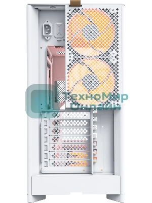 Компьютерный корпус Montech HS02 PRO белый без БП ATX 4x140мм 2xUSB 3.0 audio bott PSU
