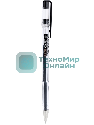 Ручка гелевая Deli EveryU EG65-BK прозрачный, d=0.5мм, черные чернила