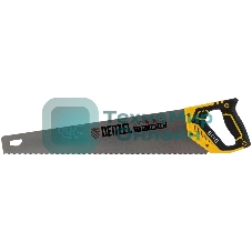 Ножовка по дереву Denzel 500 мм, 11 TPI, зуб 3D, двухкомпонентная рукоятка