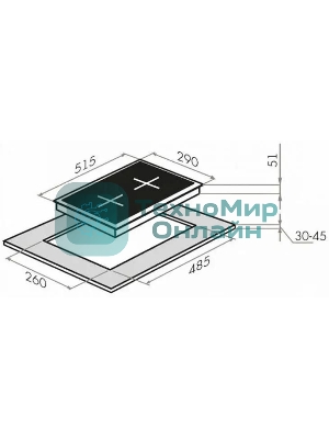 Газовая варочная панель Maunfeld EGHE.32.63CB/G