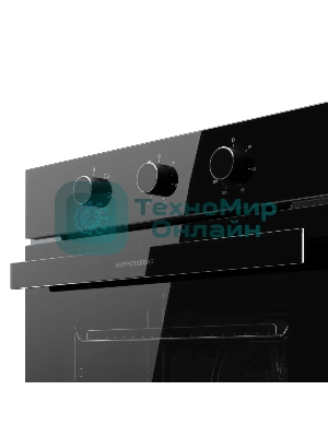Духовой шкаф Kuppersberg HO 603 Black Glass, High-Tech, 78 л, поворотное управление, таймер, 6 режимов, макс. температура 310 градусов, энергоэффективность А, цвет черный, цвет фурнитуры черный