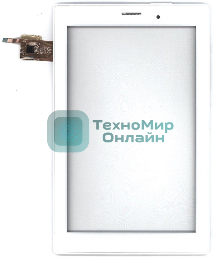 Сенсорное стекло (тачскрин) для Irbis TX80. белое с рамкой