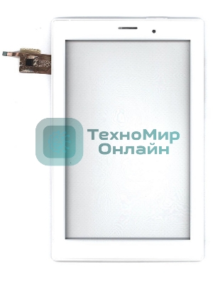Сенсорное стекло (тачскрин) для Irbis TX80. белое с рамкой