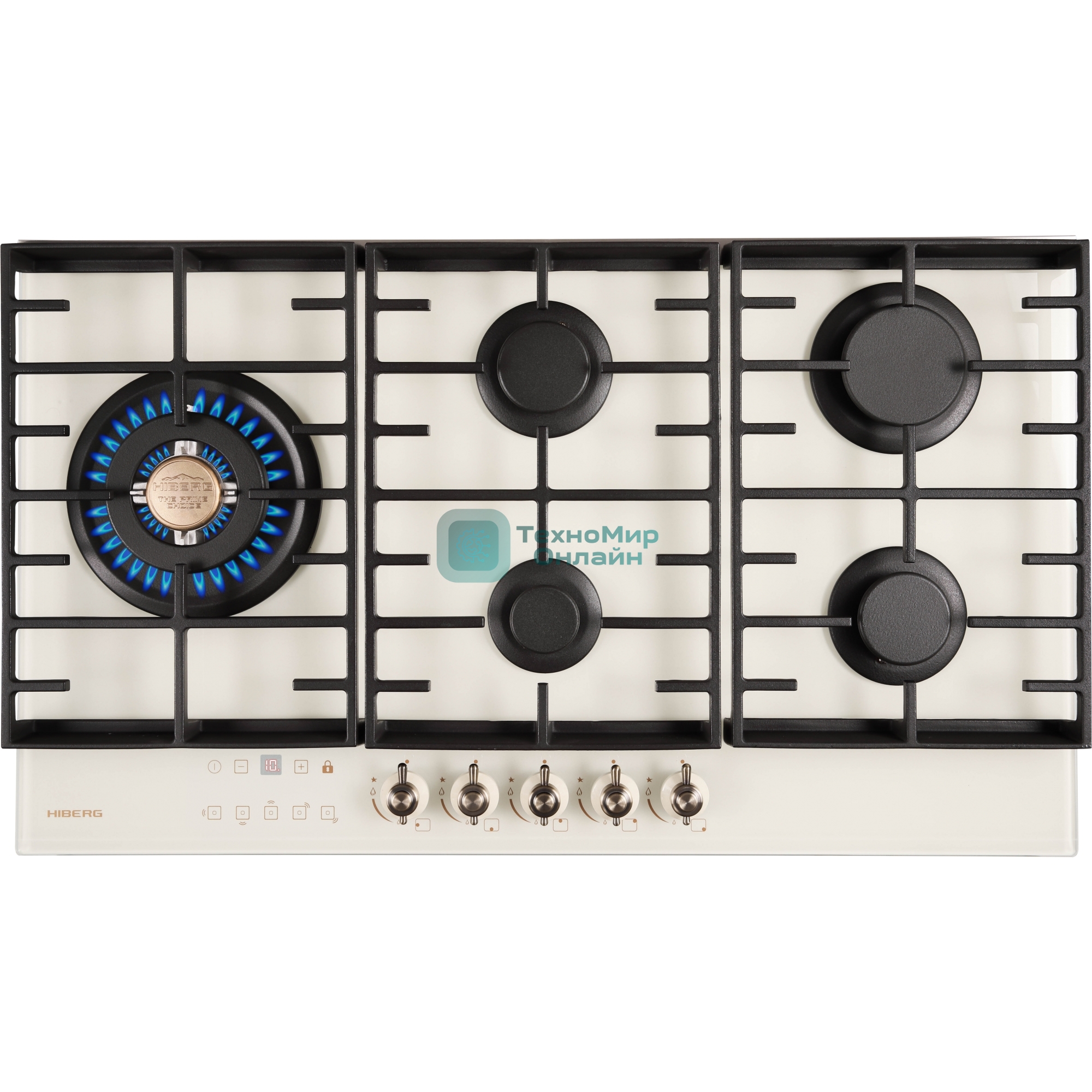 Газовая варочная панель HIBERG VM 9155 Y, бежевый
