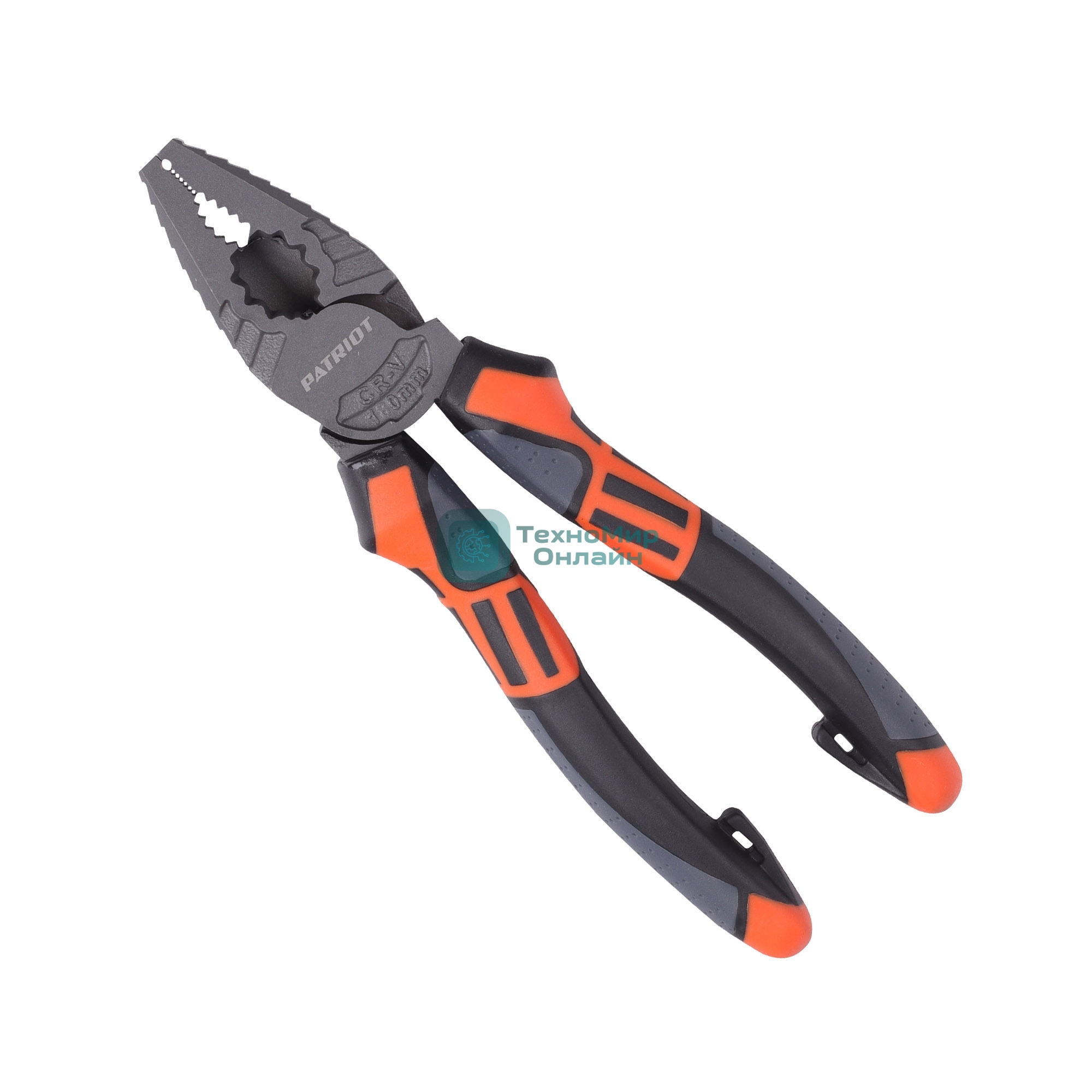 Пассатижи PATRIOT PCP 180, Cr-V, TPR-рукоятка, 180мм