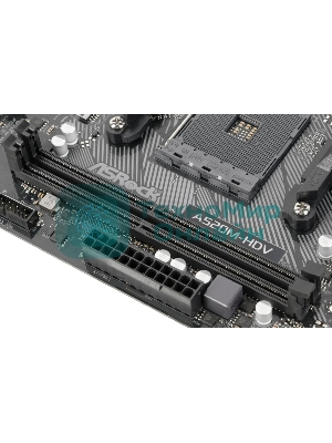 Материнская плата ASRock A520M-HDV, AMD A520, 2x1x M.2 , 1x PCI-E x16, 1x PCI-E x1, 1x D-Sub есть, 1x HDMI есть, 1x DVI есть, 1x DP нет, 1x 1Gb LAN Wi-Fi нет, BT нет, 2x USB 2.0, 2x USB 3.2 Gen1, 7.1, microATX