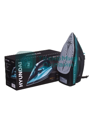 Утюг Hyundai H-SI01124 черный/зеленый, 2600 Вт, 25 г/мин, 220 г/мин, 420 мл