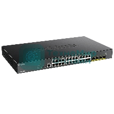 Коммутатор D-Link DGS-1250-28XMP, 24×1 Гбит/с + 4×10 Гбит/с SFP+, управляемый