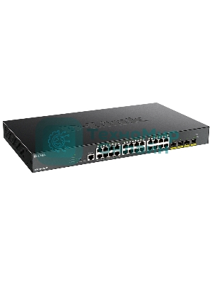 Коммутатор D-Link DGS-1250-28XMP, 24×1 Гбит/с + 4×10 Гбит/с SFP+, управляемый
