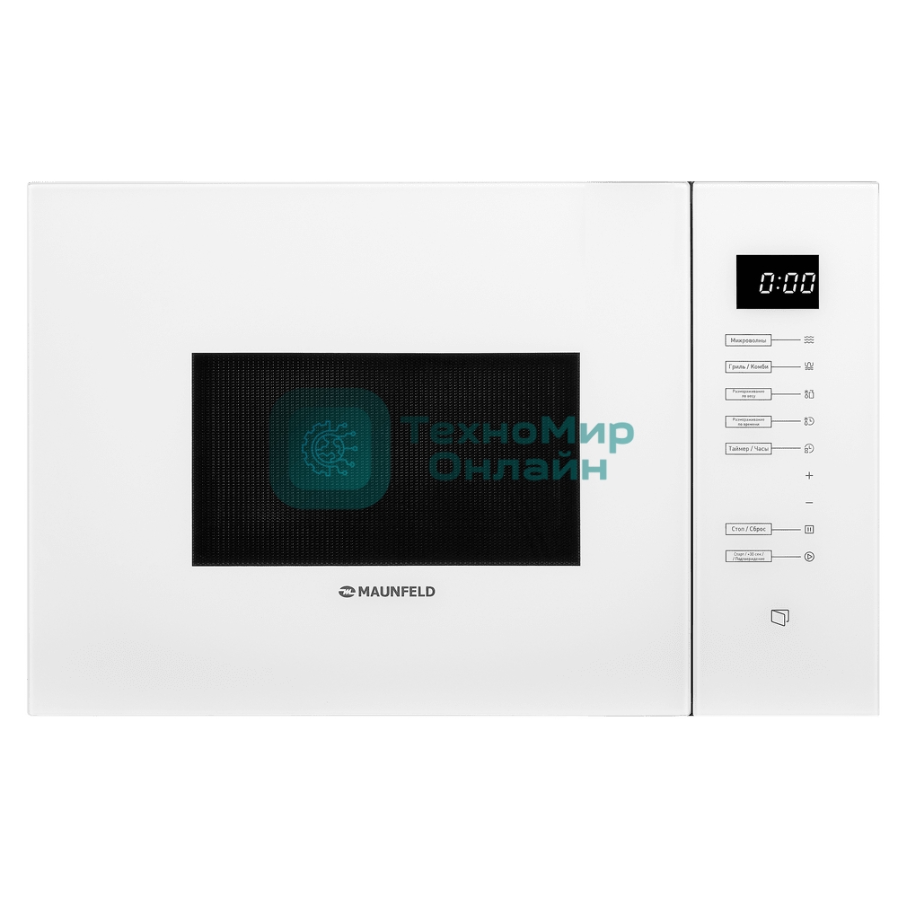 Встраиваемая микроволновая печь Maunfeld MBMO925SGW09 белый, 25 л, 900 Вт, переключатели - сенсор