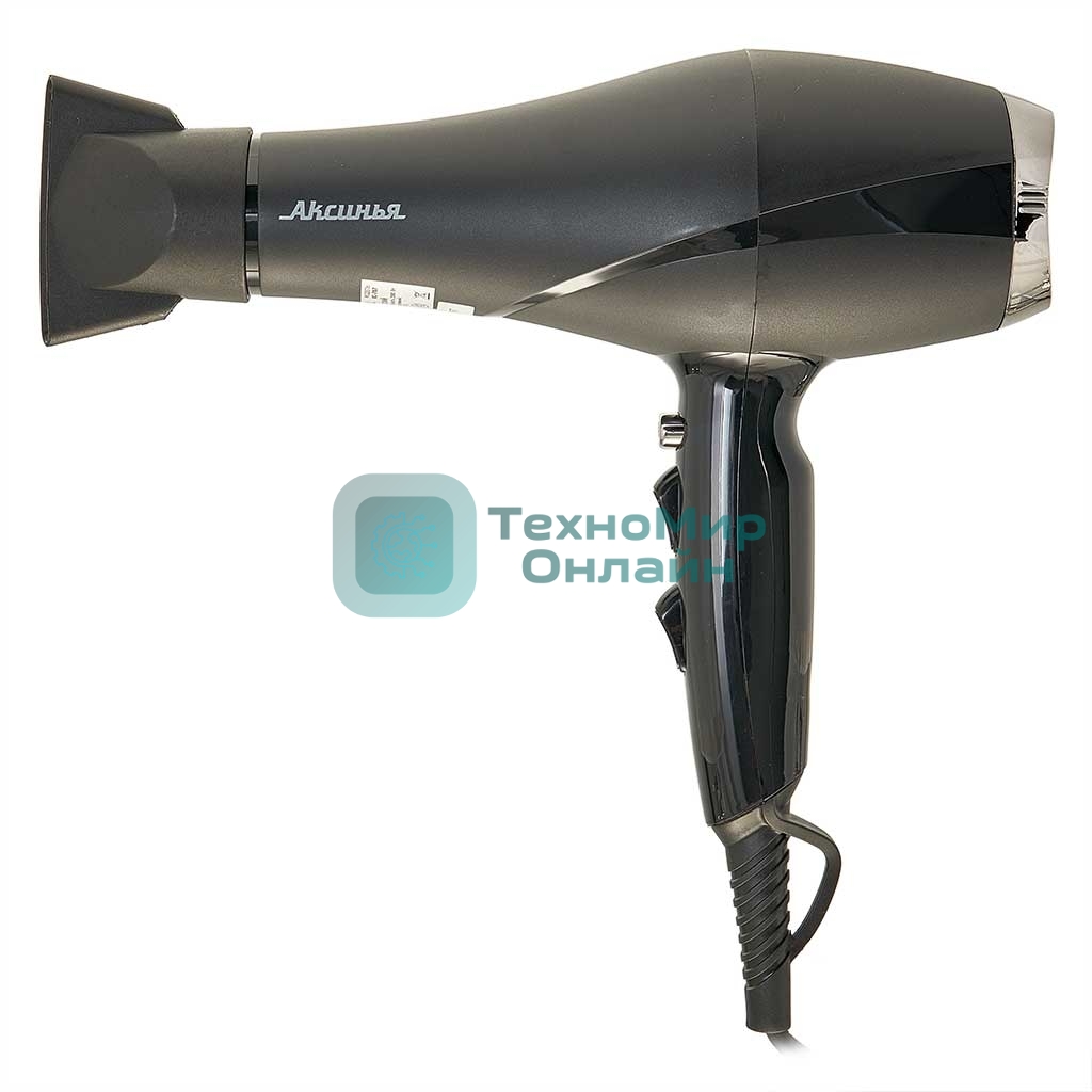 Фен АКСИНЬЯ КС-707 черный/серебристый, 2000 Вт