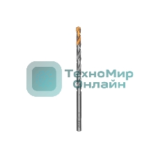 Сверло спиральное по металлу Denzel 8 х 165 мм, Р6М5, Golden Tip, удлиненное