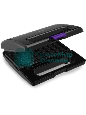 Вафельница Kitfort КТ-3611 800Вт черный/фиолетовый