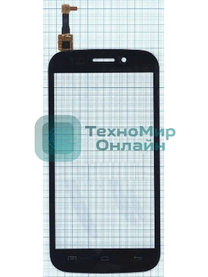 Сенсорное стекло (тачскрин) для Micromax A210 Canvas 4, черное