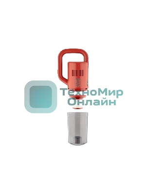Пылесос вертикальный Homestar HS-1027 красный, питание от аккумулятора, 200 Вт, уборка сухая, пылесборник 1.5 л