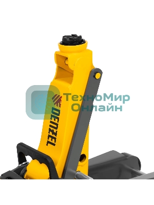 Домкрат гидравлический подкатной с фиксатором Denzel 2,5 т,85-385 мм, в пласт. кейсе