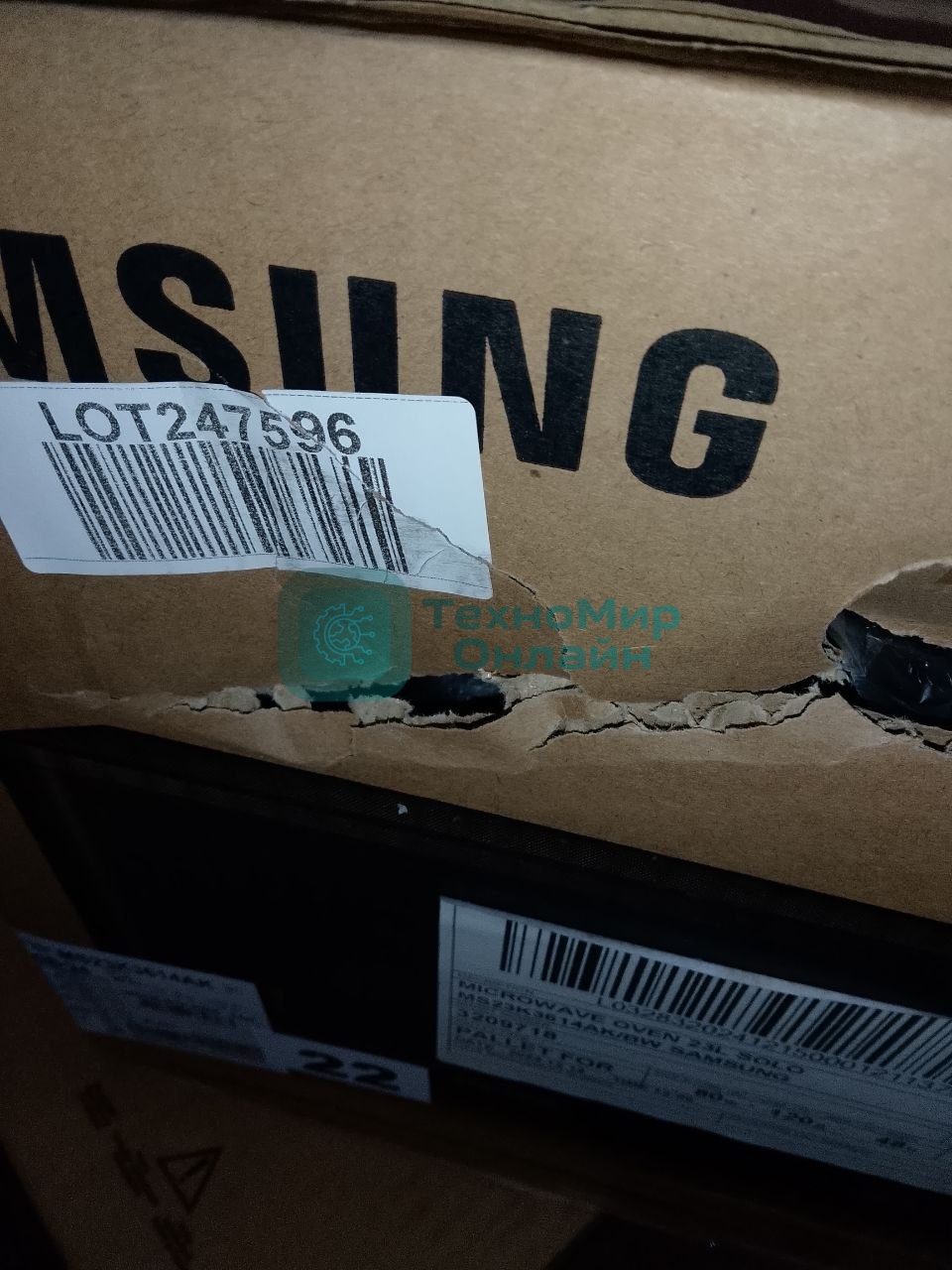 (Поврежденная упаковка) Микроволновая печь SAMSUNG 23L SOLO MS23K3614AK/BW