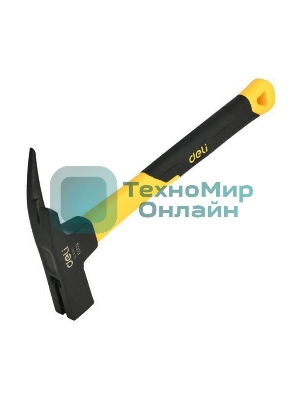 Молоток кровельщика Deli DL5060 600 гр, магнит, противоскользящий боек, фиберглассовая рукоять