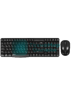 Комплект клавиатура+мышь Rapoo X1800S беспроводной, USB, 1000 DPI, чёрный