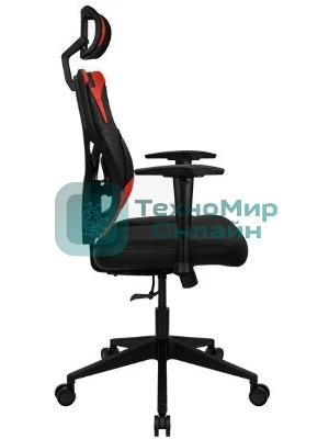 Кресло Aerocool GUARDIAN Champion красный, сетка, 150 кг, подголовник, регулируемые подлокотники, механизм качания, поясничная подушка