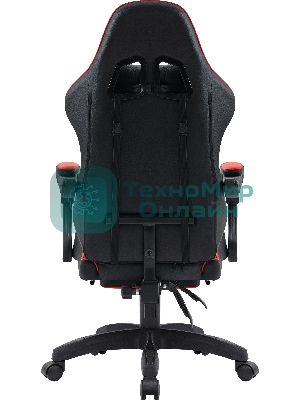 Кресло Defender Colran черный, экокожа, 120 кг, подставка для ног, механизм качания