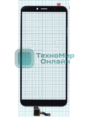 Сенсорное стекло (тачскрин) для Huawei Honor 7A Pro Y6 2018, черное