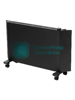 Конвектор электрический Denzel XCE-2000B черный, 2000 Вт, 25 м2, термостат