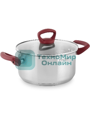 Кастрюля Rondell Heidi RDS-1114, 4.8л, с крышкой, 24см, сталь