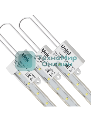 Светильник для растений светодиодный Uniel линейный ULY-P91-20W/SPFR/K IP65 AC220V CLEAR KIT03 1200мм. Спектр для фотосинтеза. В составе набора из 3-х штук.