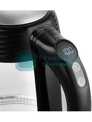 Чайник электрический Kitfort КТ-6126 1.7л. 2200Вт черный (корпус: стекло)