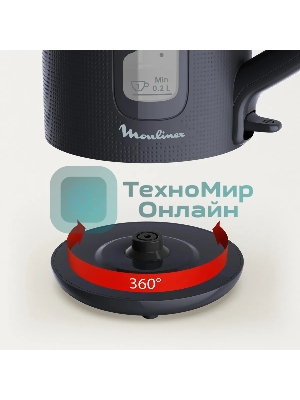 Чайник электрический Moulinex BY2M0810 1.7 л, 2400 Вт, черный