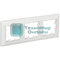 Рамка 3-местная IEK BRITE РУ-3-Бр DECOR 3D-форма белый/белый