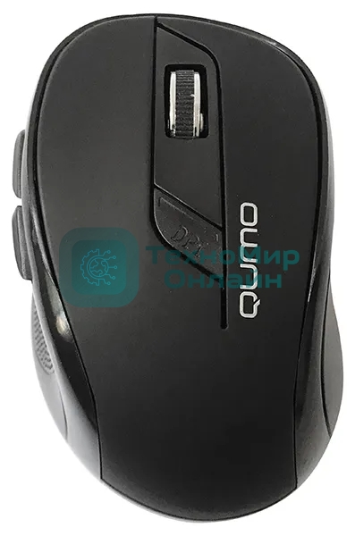 Мышь беспроводная Qumo Office Line Black M78 черный, 1600 dpi, радиоканал, USB, кнопки - 6