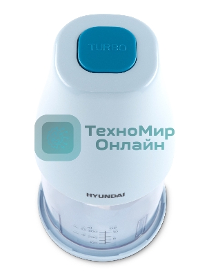 Измельчитель электрический Hyundai HYC-P3118 0.8л. 350Вт голубой/синий