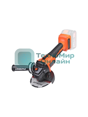 Машина углошлифовальная аккумуляторная PATRIOT AG 125L UES, диска 125мм, 7500 об/мин, виброзащитная дополнительная рукоятка,