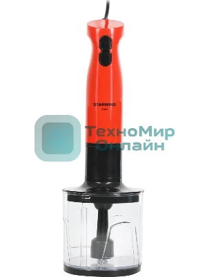Блендер погружной Starwind SBP2201 850 Вт, красный/черный