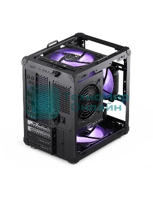 Компьютерный корпус JONSBO Computer Case C6Handle black hang-in version черный, Mini-Tower, материнская плата mATX, без БП, прозрачная боковая панель