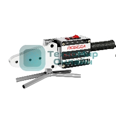 Аппарат для сварки пластиковых труб ПОБЕДА, ПТ-2435, 2 мощных нагревательных элемента, 2435 Вт., 6 насадок, металлический кейс