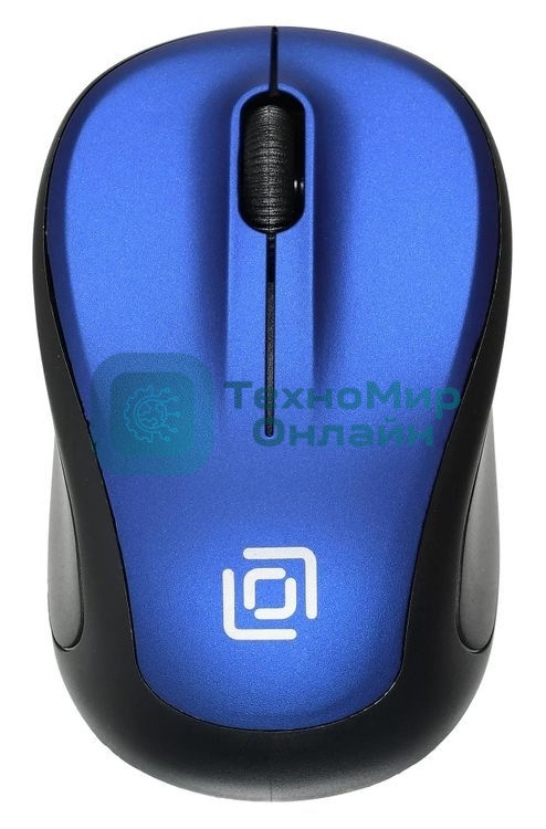 Мышь беспроводная Oklick 665MW черный/синий, 1000 dpi, радиоканал, USB, кнопки - 3