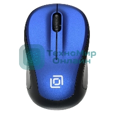 Мышь беспроводная Oklick 665MW черный/синий, 1000 dpi, радиоканал, USB, кнопки - 3