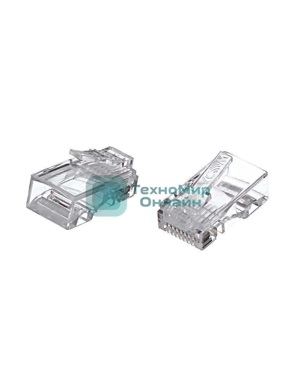 Коннектор VCOMRJ-45 (8P8C) для UTP кабеля 5 кат. 20 шт в пакете