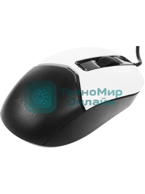 Мышь проводная A4Tech Fstyler FM12S белый/черный, 1200 dpi, USB, кнопки - 3