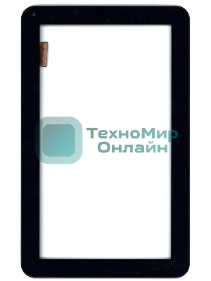 Сенсорное стекло (тачскрин) для Irbis TZ100. черное с рамкой