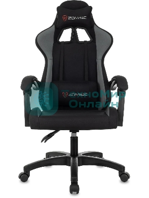 Кресло Zombie Void черный/серый, экокожа, 120 кг, механизм качания