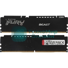 Оперативная память Kingston Fury Beast, DDR5, 16GB (2x8GB), 5600MHz, CL40, DIMM, с радиаторами, черный